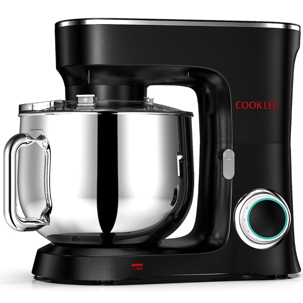 Stand Mixer 9.5Qt 660W 10-Speed w/ Flat Beaters, Wire Whip & Pouring Shield BLCK